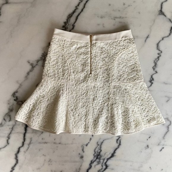 Rebecca Taylor Cream Lace Skirt - Picture 10 of 15